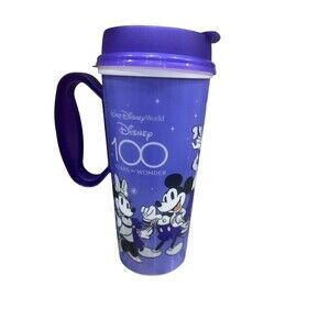 Walt Disney World 100 Years Of Wonder Resort Refillable Tumbler Cup Mug Purple